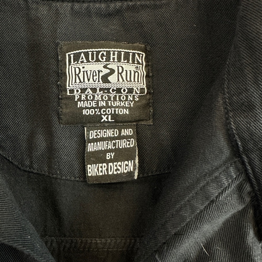 VTG Laughlin River Run Shirt Mens XL Black 2004 Hollister Bike Rally Sleeveless - Picture 5 of 7